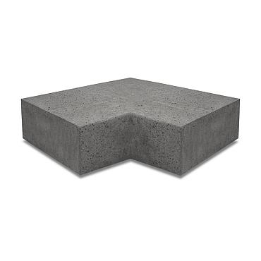 Hoekstuk traptreden 90° binnen 40x20cm Antraciet
