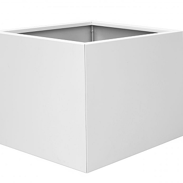 Bloembakken Vlak Wit | 60 cm hoog