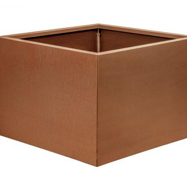 Bloembak vlak - 60x60x60 cm Corten