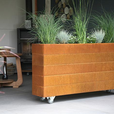 Bloembak Modulair - 150x60x42 cm Corten