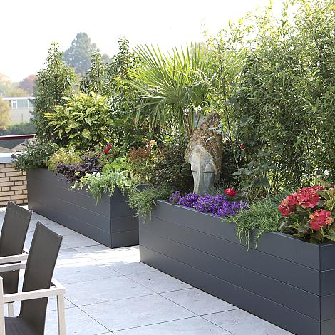 Bloembak Modulair - 120x30x28 cm Antraciet