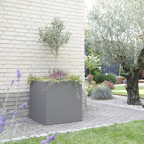 Bloembak vlak - 60x60x60 cm Taupe
