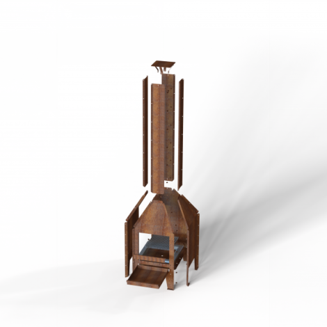 Cortenstaal tuinkachel