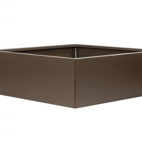 Bloembak vlak - 120x120x60 cm Supra bruin