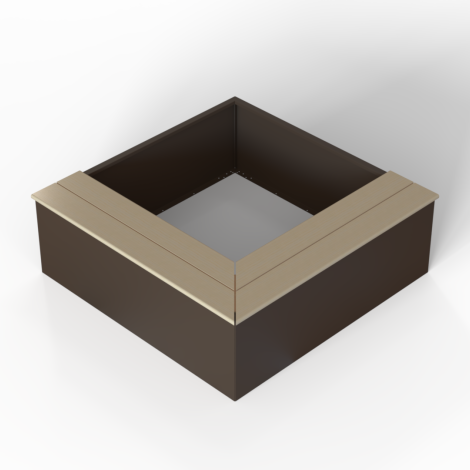 Zitbank - L-vorm 120x120x45.5 cm Douglas