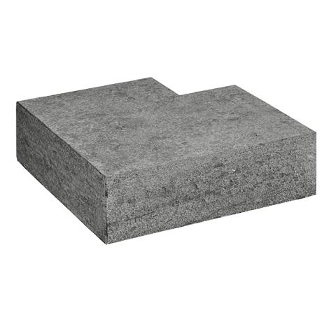 Blue Stone traptrede gevlamd & geborsteld hoekstuk 50/35x15 cm.