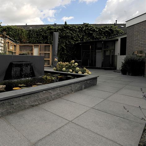 Nature Grey tegel gevlamd + waterjet 60x60x3 cm. UITLOPEND