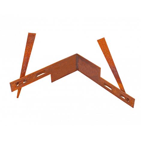 Hoekstuk met 2 pennen in/outside, ongecoat