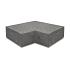 Hoekstuk traptreden 90° buiten 40x20cm Antraciet