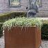 Bloembak vlak - 90x90x40 cm Corten