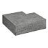 Blue Stone traptrede gevlamd & geborsteld hoekstuk 50/35x15 cm.