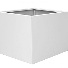Bloembakken Vlak Wit | 60 cm hoog