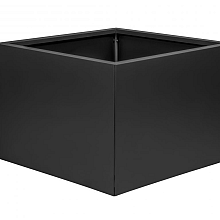Bloembakken Vlak Grafiet Zwart | 40 cm hoog