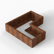 Bloembak Module+ | L-vorm | 28 cm hoog