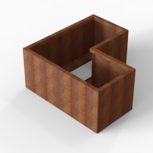 Bloembak Module+ | L-vorm | 56 cm hoog