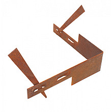 Hoekstuk met 2 pennen in/outside, ongecoat